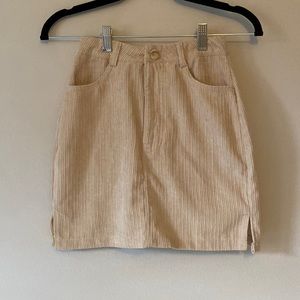 PRINCESS POLLY CORDUROY MINI SKIRT